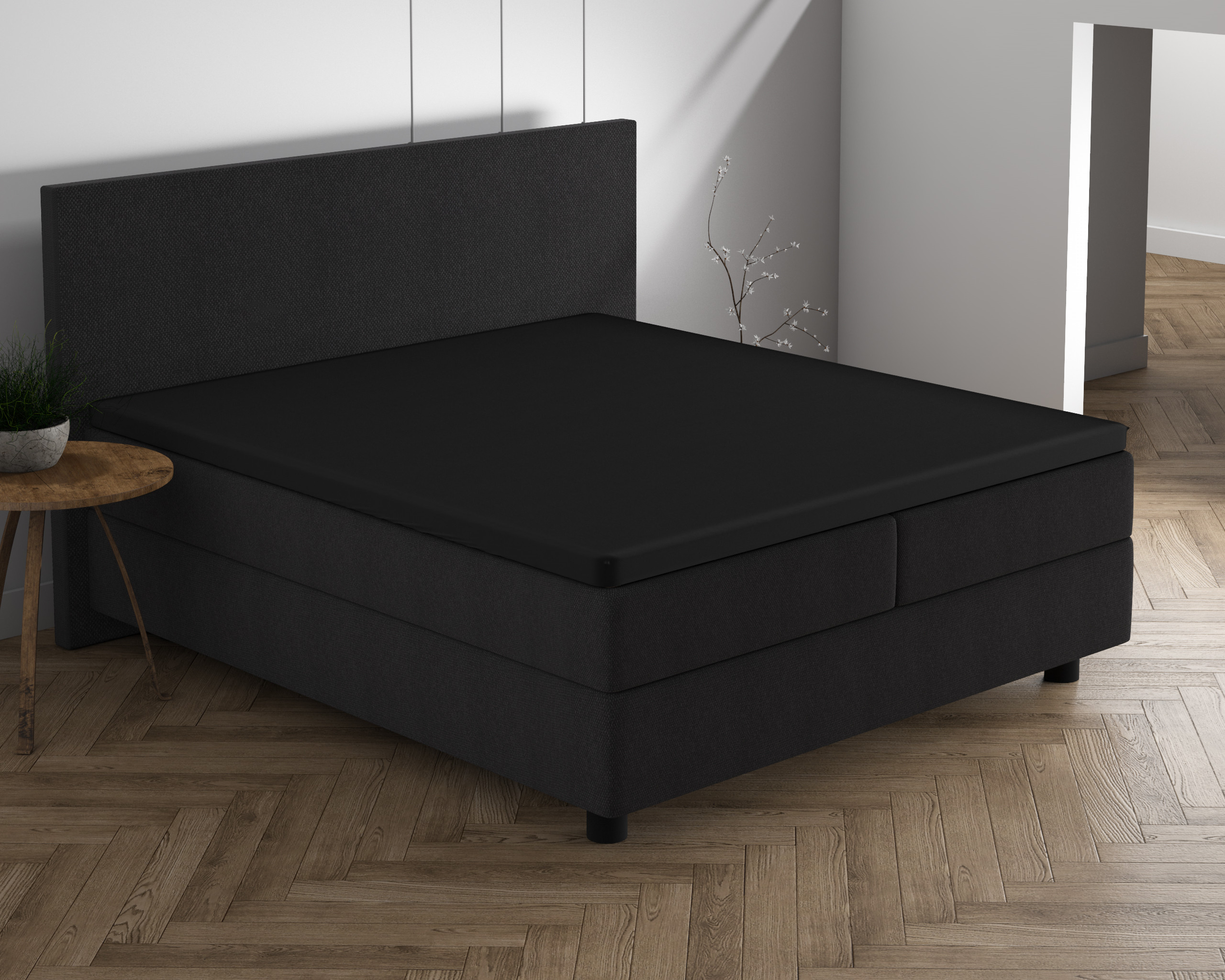 Zwart 80/90 X 200/220 cm laken van Dreamhouse, 80 x 200 cm