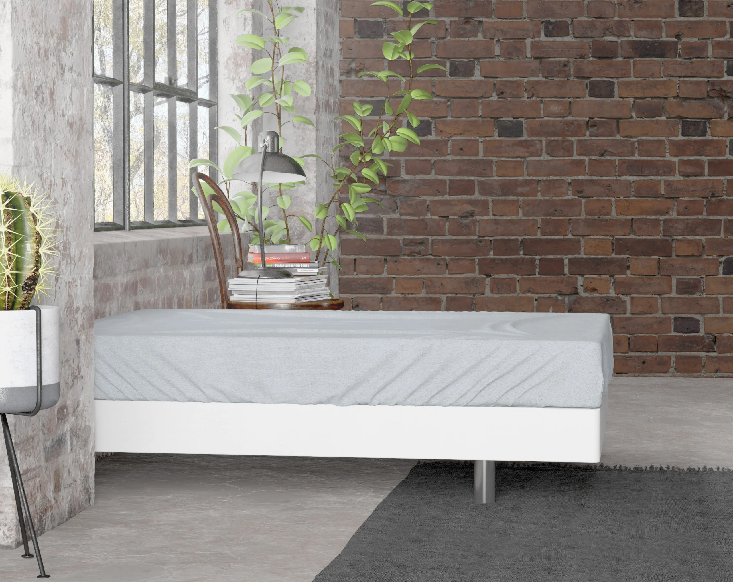 Grijs 90 x 200/210 cm laken van Dreamhouse, 90 x 200 cm