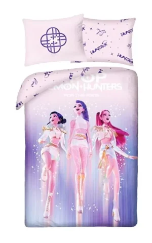 Demon Hunters dekbedovertrek Bright 140 x 200 cm - Roze - 140 x 200 cm - Katoen