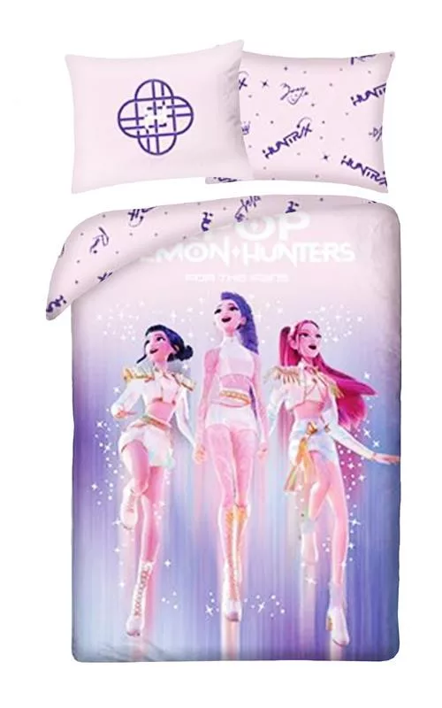Demon Hunters dekbedovertrek Bright 140 x 200 cm - Roze - 140 x 200 cm - Katoen