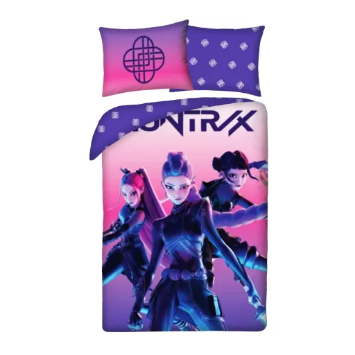 Demon Hunters dekbedovertrek warriors 140 x 200 cm - Roze - 140 x 200 cm - Katoen