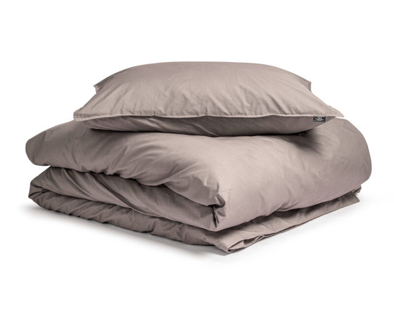 Primaviera Deluxe Egyptisch Katoen Uni Dekbedovertrek Taupe 140 x 200/260 cm