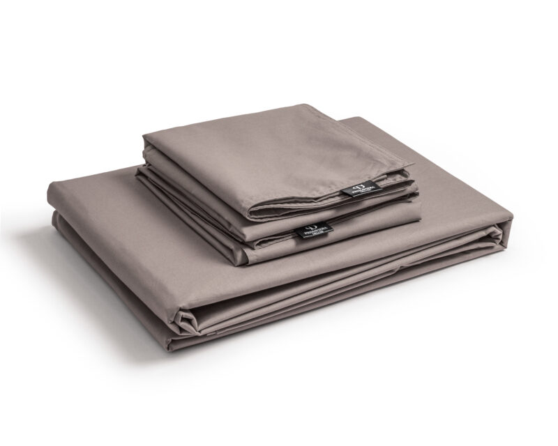 Egyptisch Katoen Uni Dekbedovertrek Taupe 200 x 200/260