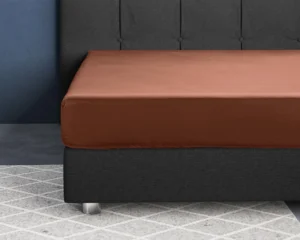 Primaviera Deluxe hoeslaken Bruin 160 x 220 cm - Bruin - 160 x 220 cm - 100% katoen/satijn - foto 1