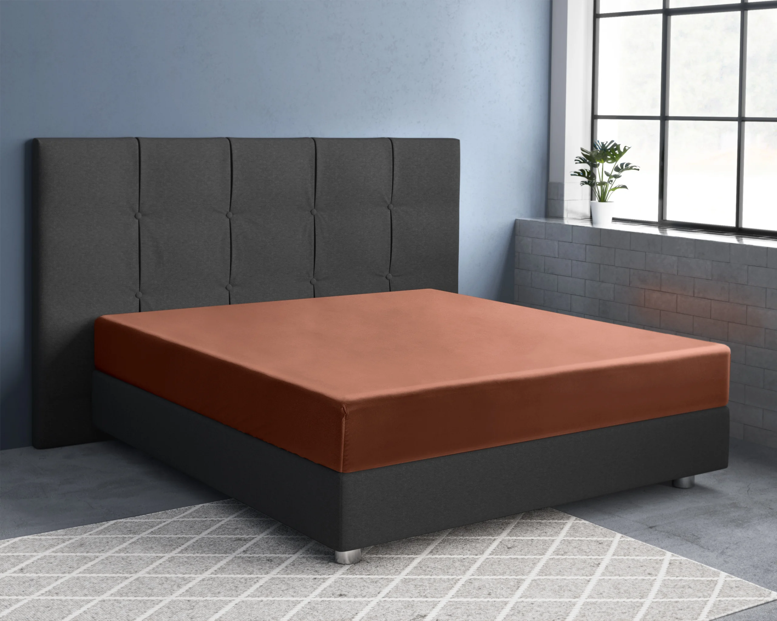 Bruin 160 x 220 cm laken van Primaviera Deluxe, 160 x 220 cm - 100% katoen/satijn