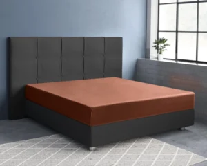 Primaviera Deluxe hoeslaken Bruin 180 x 210 cm - Bruin - 180 x 210 cm - 100% katoen/satijn