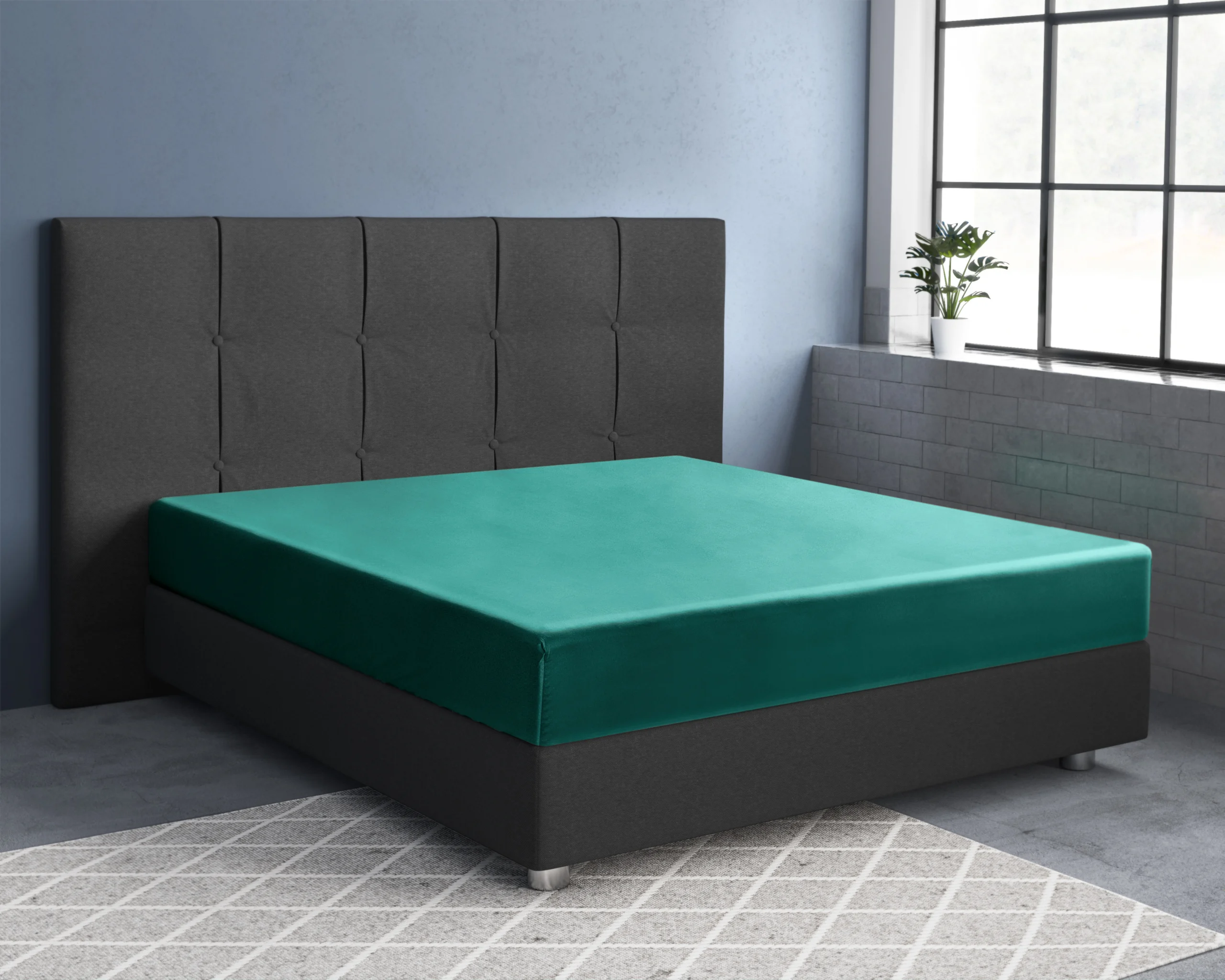 Primaviera Deluxe hoeslaken Donker Groen 70 x 200 cm - Donker Groen - 70 x 200 cm - 100% katoen/satijn