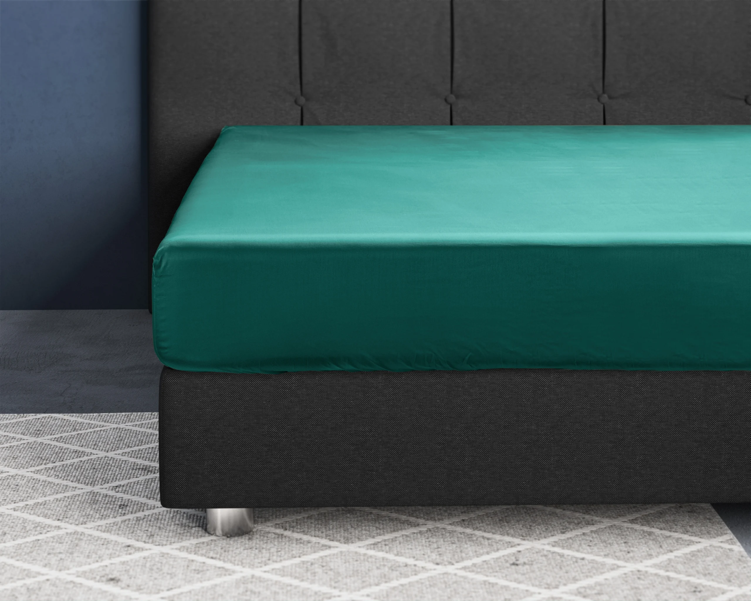Donker Groen 80 x 200 cm laken van Primaviera Deluxe, 80 x 200 cm