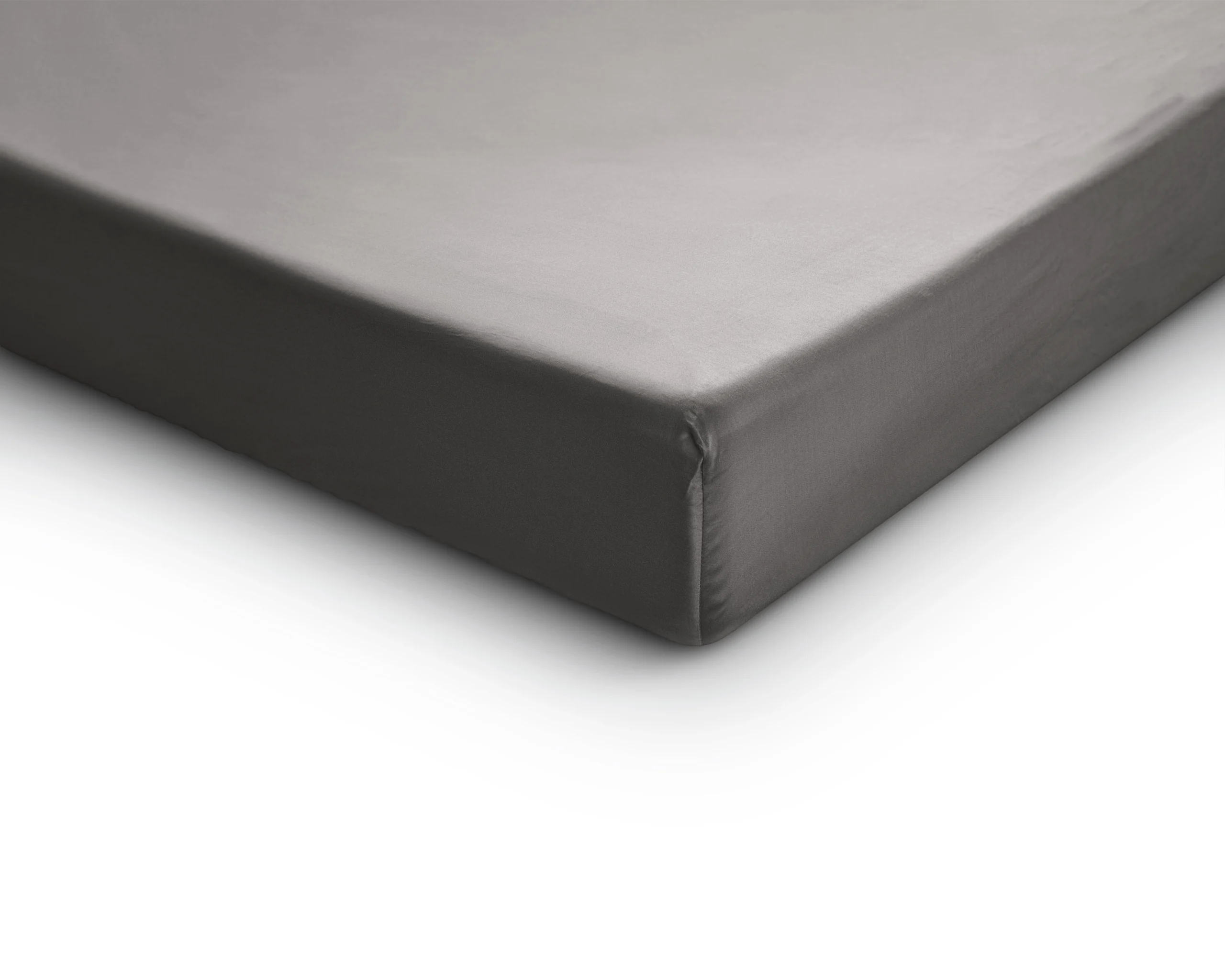 Hoeslaken Grijs 160 x 220 cm 160 x 220 cm van Primaviera Deluxe, Grijs - 100% katoen/satijn