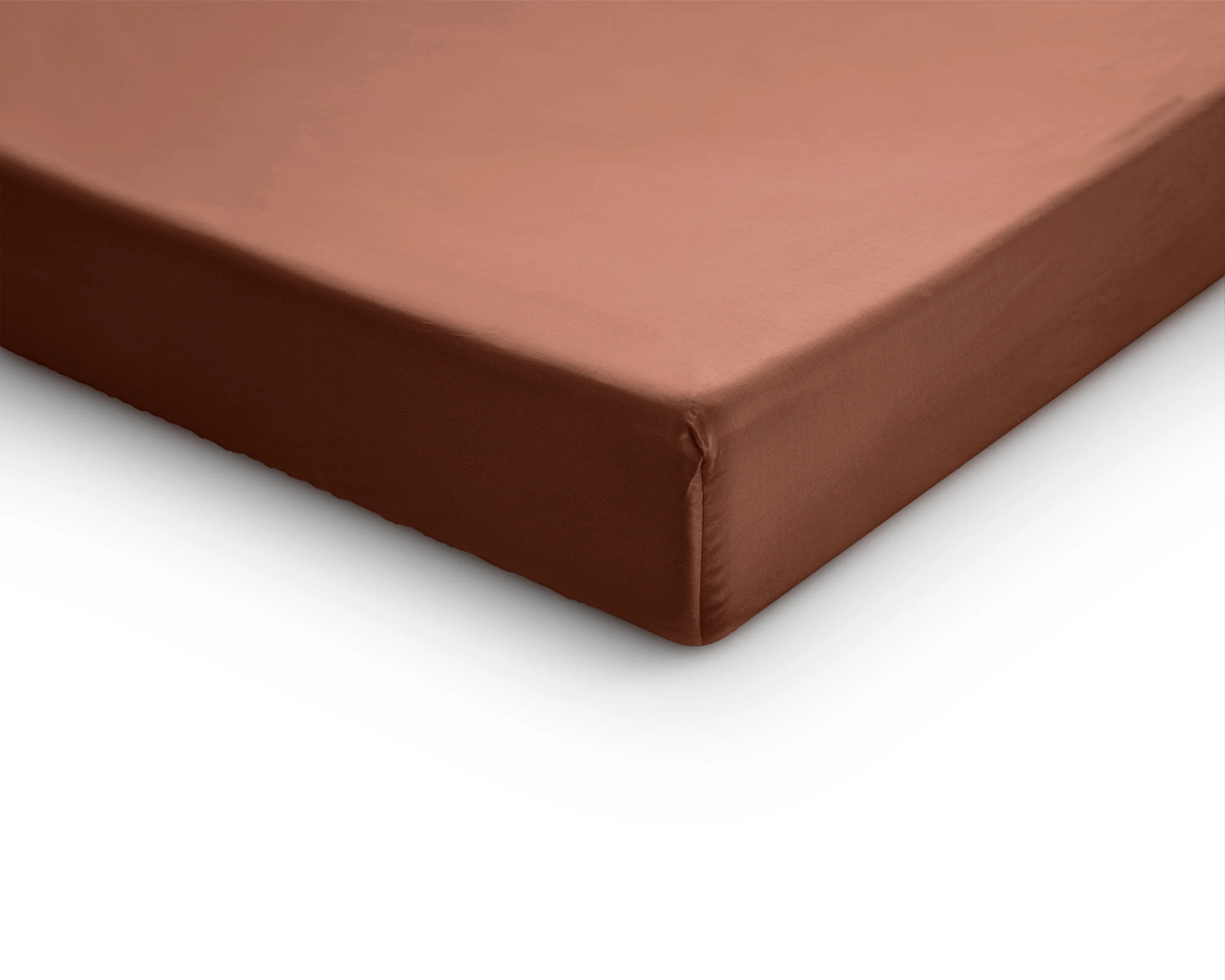 Hoeslaken Bruin 160 x 200 cm 160 x 200 cm van Primaviera Deluxe, Bruin - 100% katoen/satijn