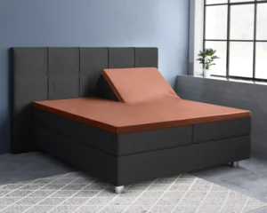 Primaviera Deluxe hoeslaken Bruin 180 x 200 cm - Bruin - 180 x 200 cm - 100% katoen/satijn