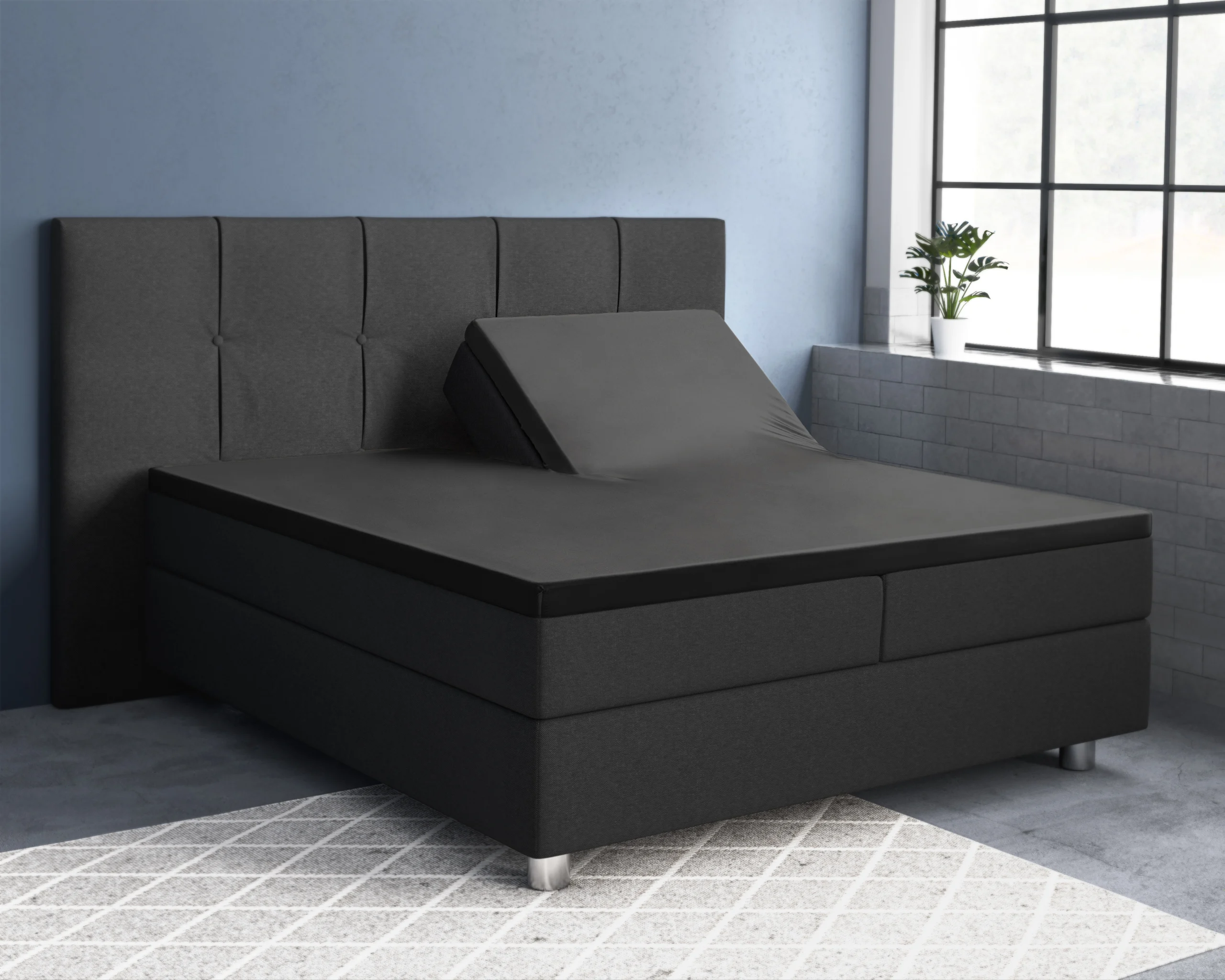 Zwart 180 x 220 cm laken van Primaviera Deluxe, 180 x 220 cm - foto 2