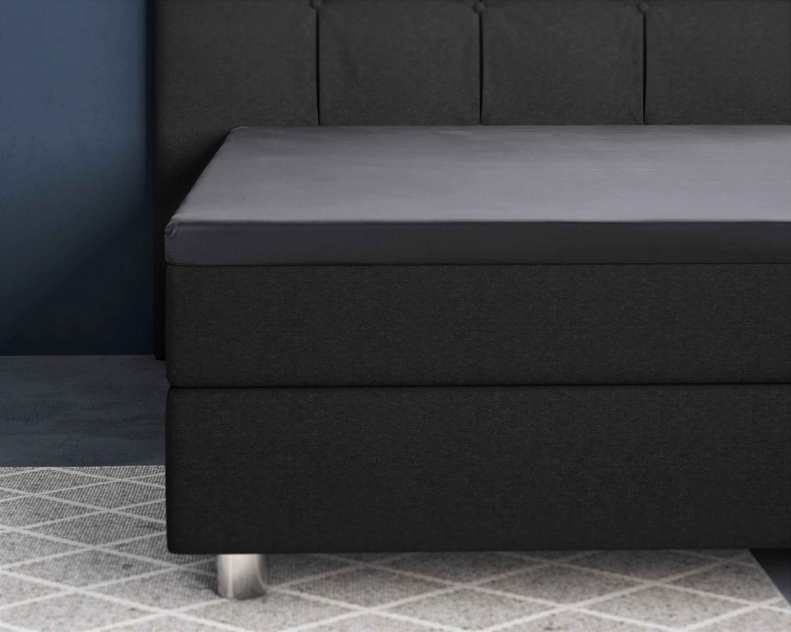Antraciet 160 x 220 cm laken van Primaviera Deluxe, 160 x 220 cm