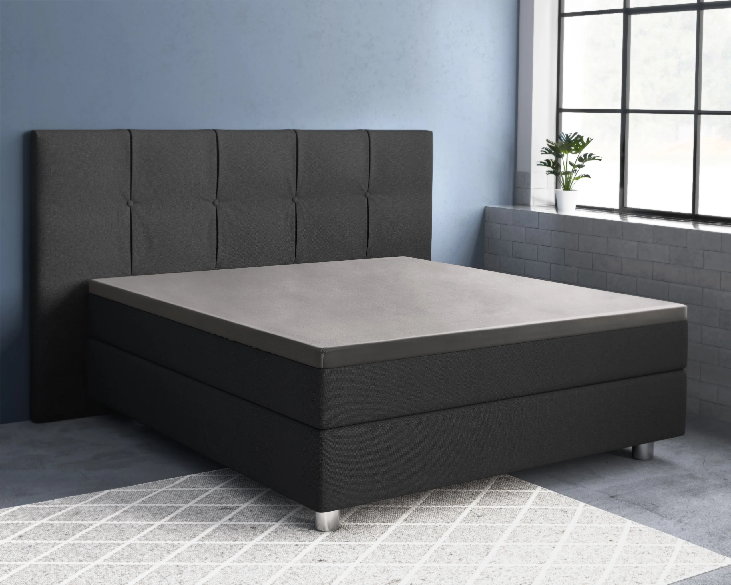 Grijs 180 x 200 cm laken van Primaviera Deluxe, 180 x 200 cm - 100% katoen/satijn