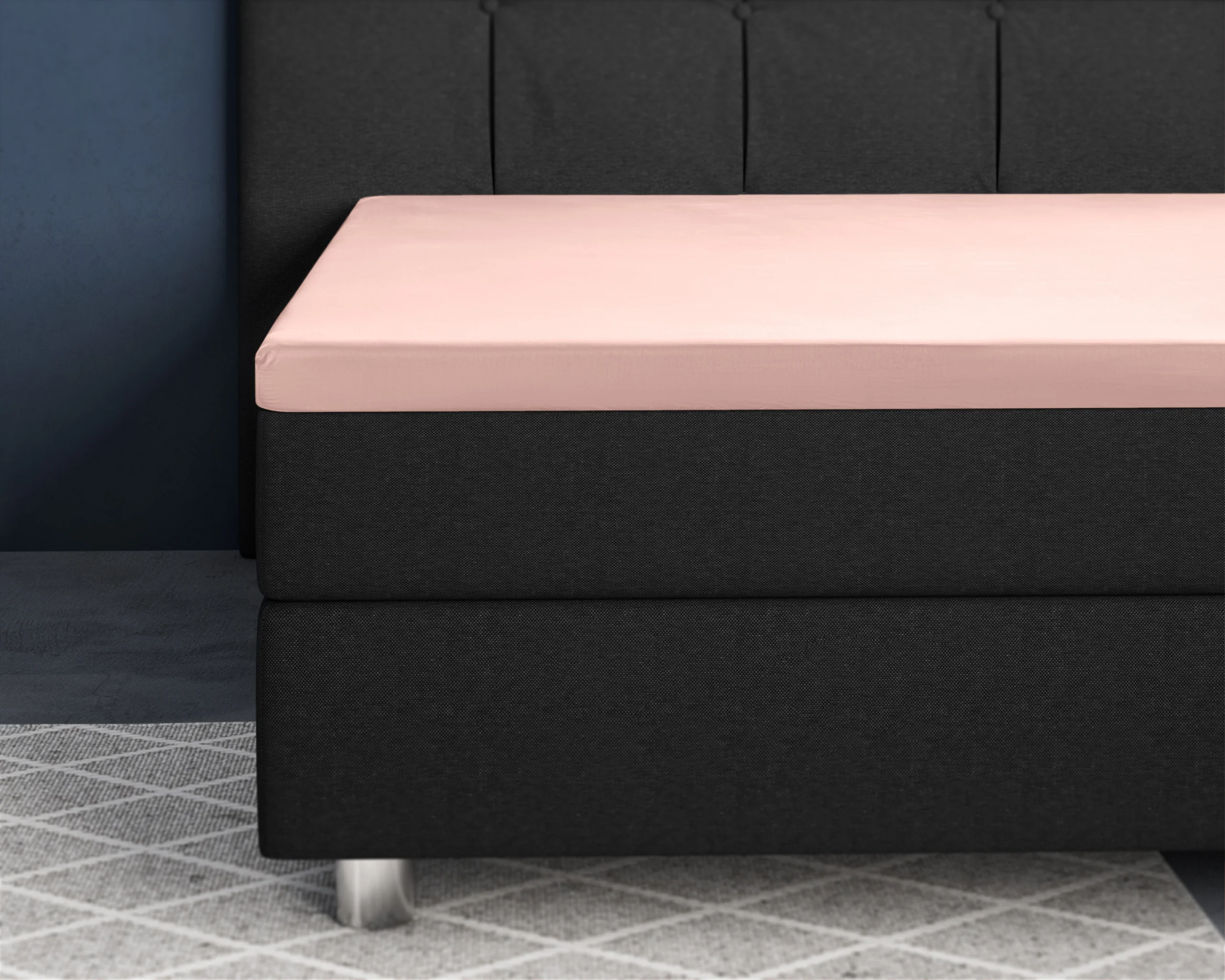 Roze 160 x 200 cm laken van Primaviera Deluxe, 160 x 200 cm - 100% katoen/satijn