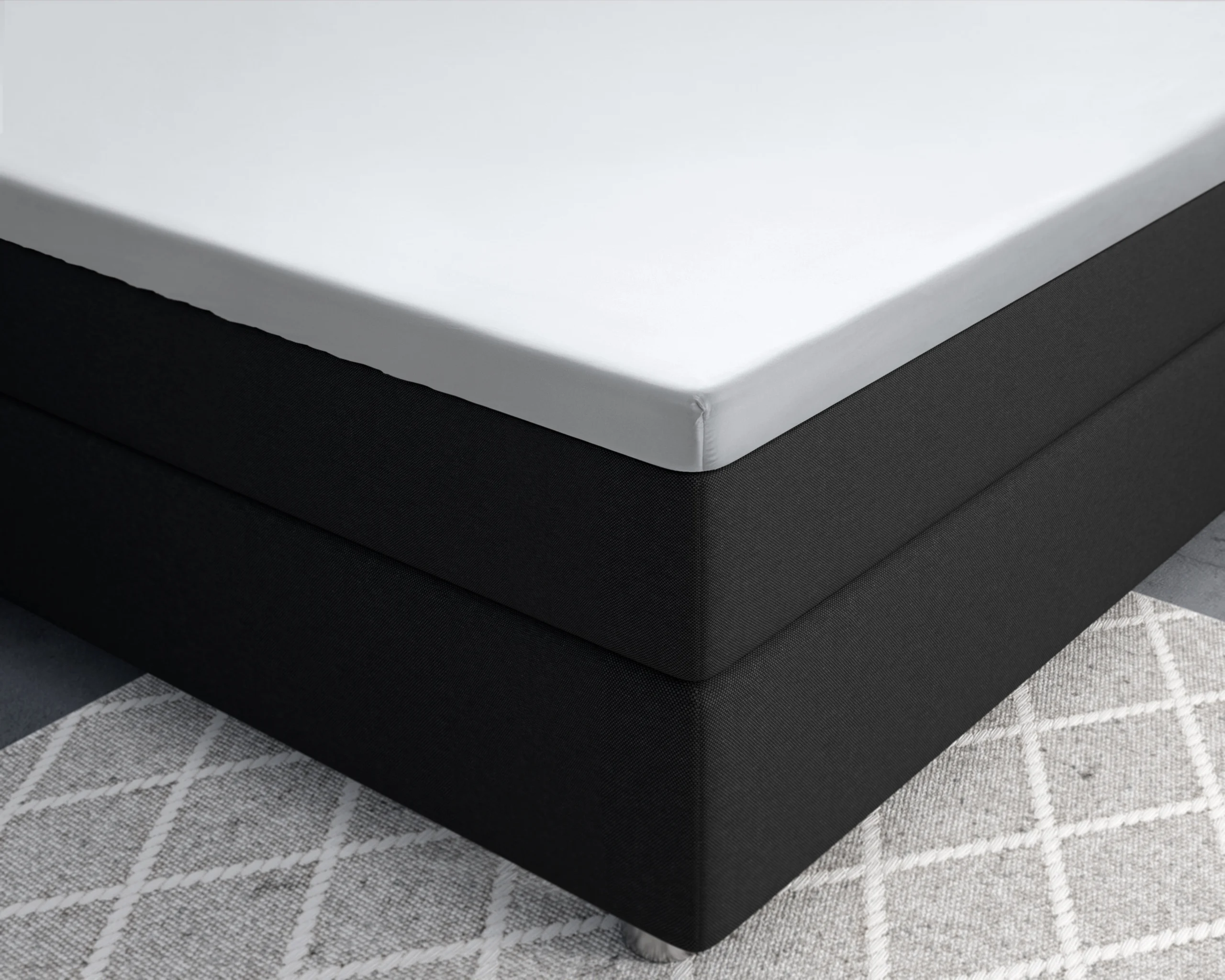 Hoeslaken Wit 160 x 200 cm 160 x 200 cm van Primaviera Deluxe, Wit - 100% katoen/satijn