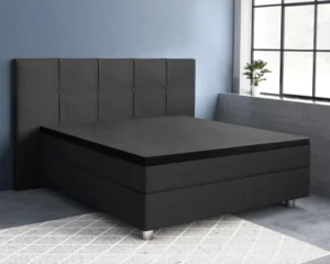 Primaviera Deluxe hoeslaken Zwart 90 x 200 cm - Zwart - 90 x 200 cm - 100% katoen/satijn - foto 1