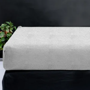 Sleeptime hoeslaken Grijs 180 x 200 cm - Grijs - 180 x 200 cm - 100% Teddy Polyester