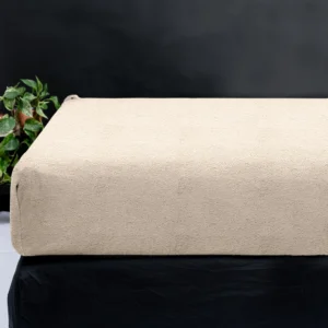 Sleeptime hoeslaken Taupe 160 x 200 cm - Taupe - 160 x 200 cm - 100% Teddy Polyester