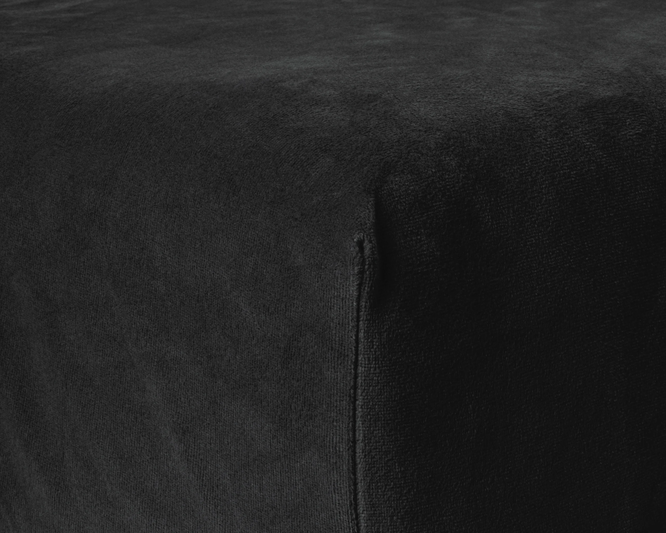 Sleeptime laken 180 x 200 cm van 100% Velvet Polyester, Zwart 180 x 200 cm