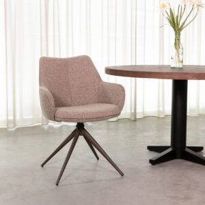 Eetkamerstoel - Label51 stoel Sawa - Mushroom - Royal Boucle