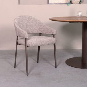 Eetkamerstoel - Label51 stoel Sora - Mushroom - Royal Boucle