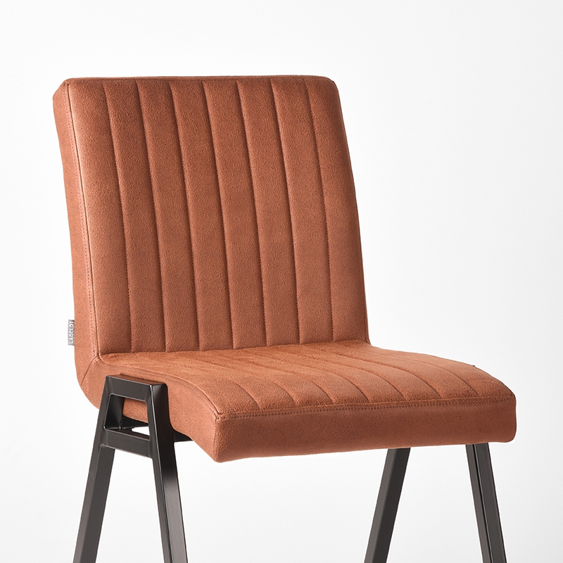Cognac stoel van Label51 - Matz - Microvezel