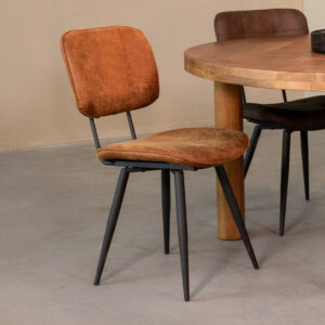Label51 stoel Fos - Cognac - Leder