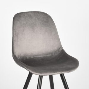 Label51 stoel Capri - Grijs - Fluweel