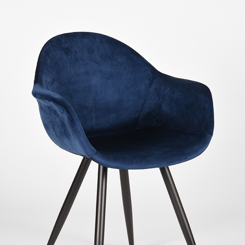 Label51 eetkamerstoel van Fluweel, Forli - Blauw
