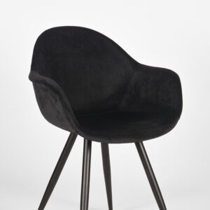 Label51 stoel Forli - Zwart - Fluweel