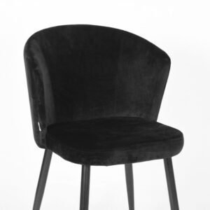Label51 stoel Wave - Zwart - Fluweel