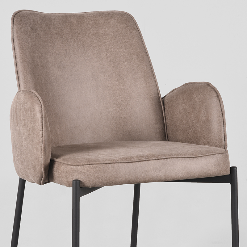 Taupe stoel van Label51 - Joni - Micro Suede