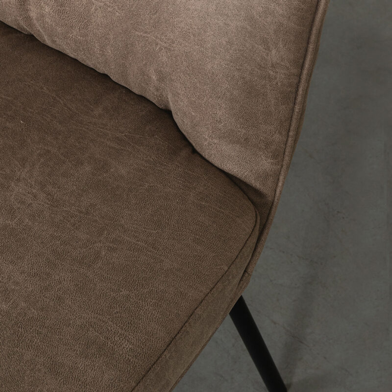 Taupe stoel van Label51 - Lennon - Micro Suede
