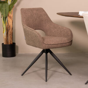 Label51 stoel Finley - Bruin - Boucle
