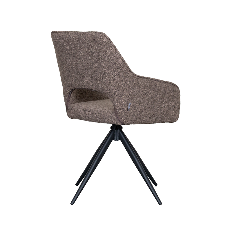 Label51 eetkamerstoel van Boucle, Finley - Bruin