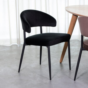 Label51 stoel Bliss - Zwart - Fluweel