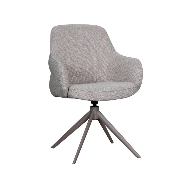 LABEL51 Eetkamerstoel Bern - Naturel - Boucle - Taupe Metalen Frame Boucle, detail