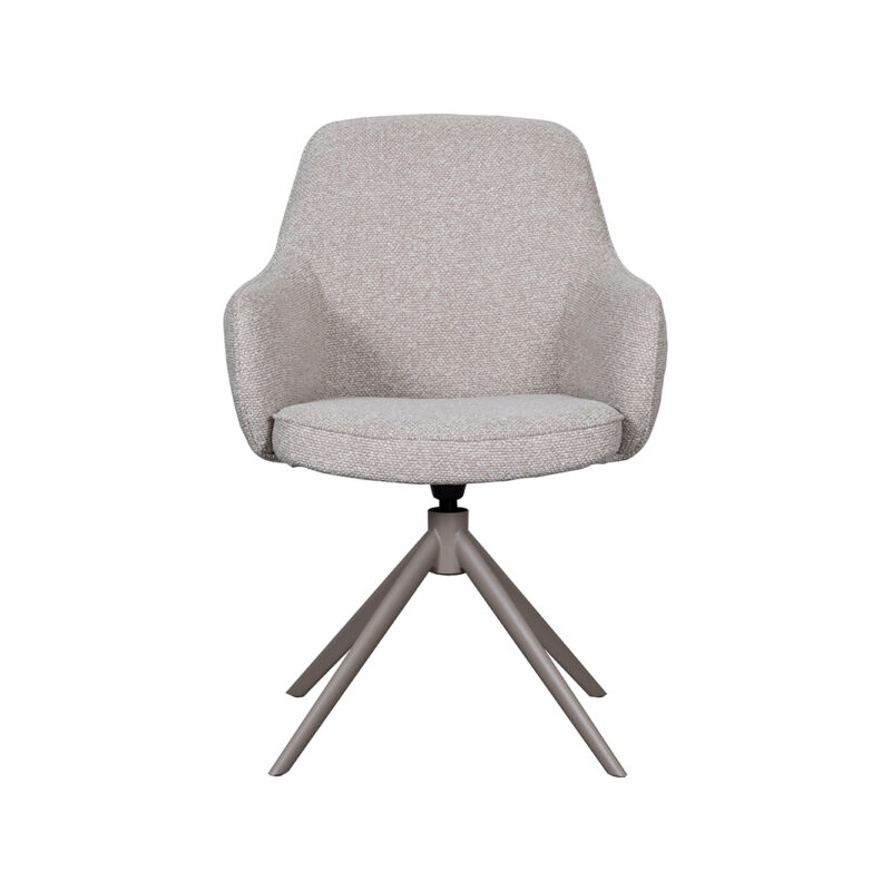 LABEL51 Eetkamerstoel Bern - Naturel - Boucle - Taupe Metalen Frame - pre order