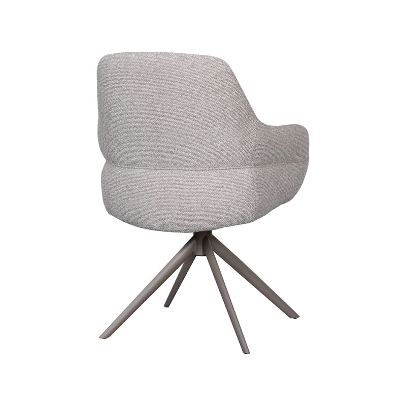 LABEL51 Eetkamerstoel Bern - Naturel - Boucle - Taupe Metalen Frame - pre order, van bovenaf