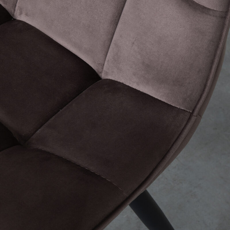 Taupe stoel van Label51 - Bistro - Fluweel