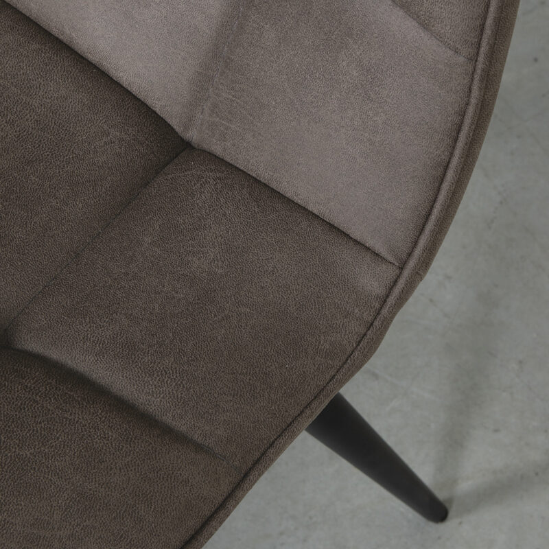 Antraciet stoel van Label51 - Bistro - Micro Suede