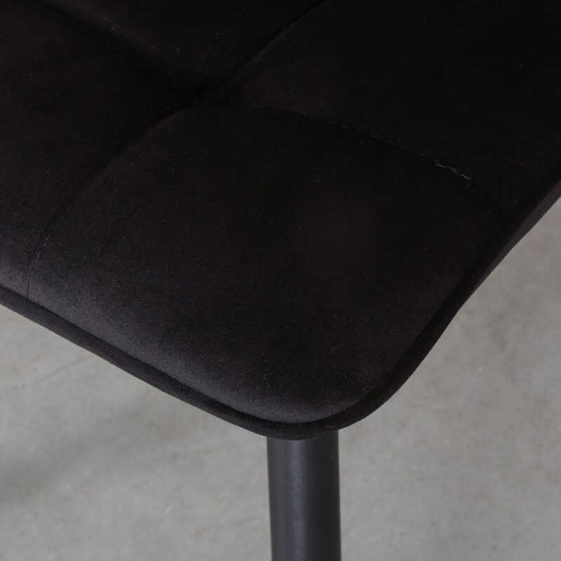Zwart stoel van Label51 - Bistro - Fluweel
