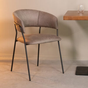 Label51 stoel Luuk - Taupe - Micro Suede