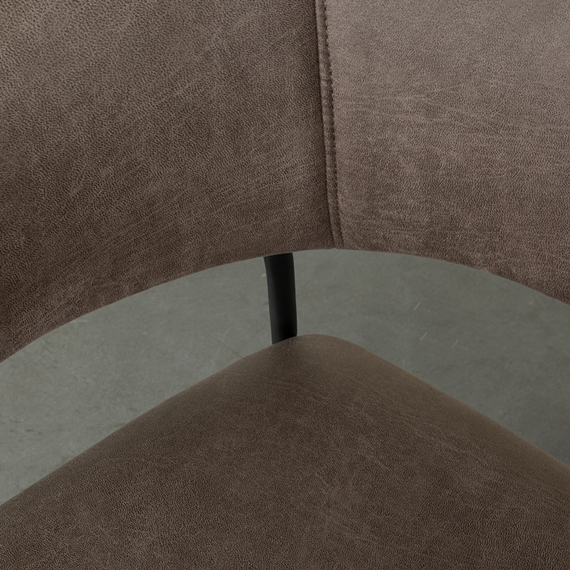 Taupe stoel van Label51 - Luuk - Micro Suede