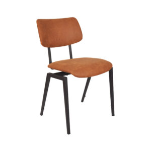 Label51 stoel Stapelbaar - Cognac - Micro Suede