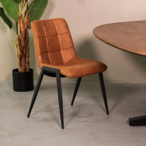 Label51 stoel Noor - Cognac - Micro Suede