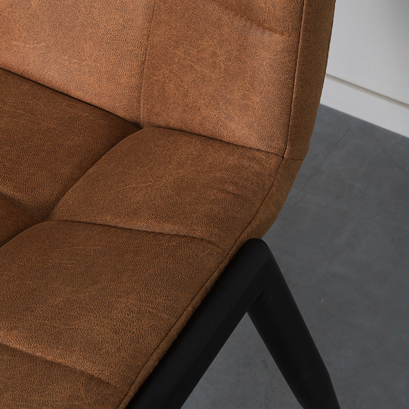 Cognac stoel van Label51 - Noor - Micro Suede