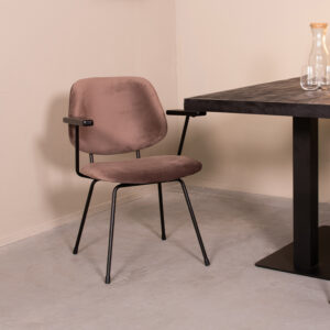 Label51 stoel Gastron - Taupe - Fluweel