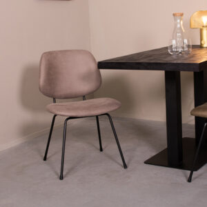Label51 stoel Bello - Taupe - Micro Suede